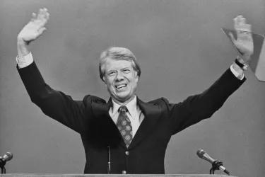 Jimmy Carter giving a speech