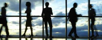 people on a sky background