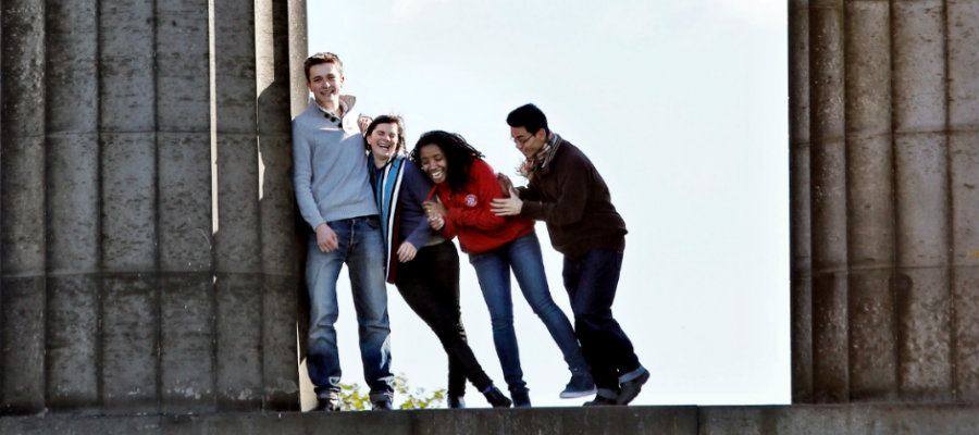 Group of students on the National Monument