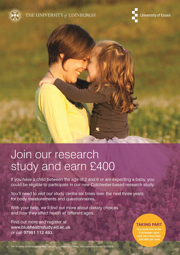 Health study leaflet Image of health study poster